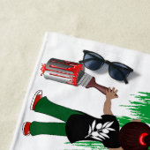 Serviette De Plage Children of Gaza Painting Palestine Flag  (En situation)