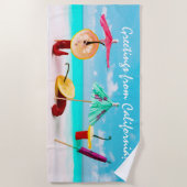 Serviette De Plage Chili Peppers By The Sea drôle (Devant)