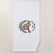 Serviette De Plage Chill Sloth, USA Animal (Devant)