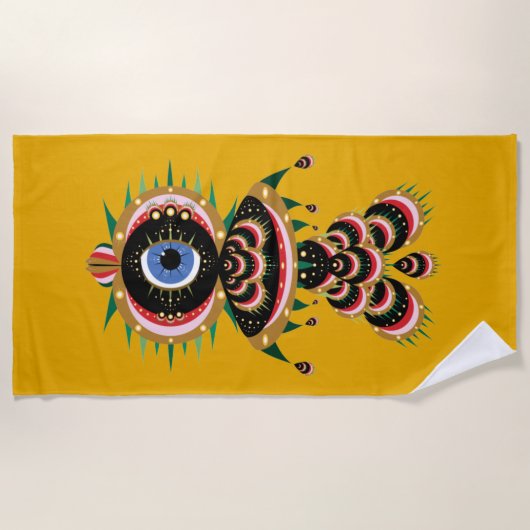 Serviette De Plage Chimera - Fish Bird Beach Towne (Devant)