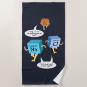 Serviette De Plage Chimie amusante Science de table périodique (Devant)