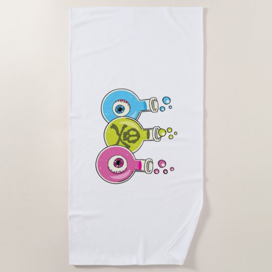 Serviette De Plage Chimie d'Halloween (Devant)