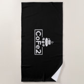 Serviette De Plage Chimie Enseignant Louveur de café (Devant)