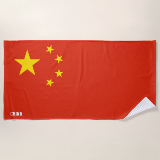 Serviette De Plage Chine Drapeau splendide patriotique