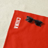 Serviette De Plage Chine Drapeau splendide patriotique (En situation)