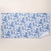 Serviette De Plage Chinoiserie Blue Willow (Devant)