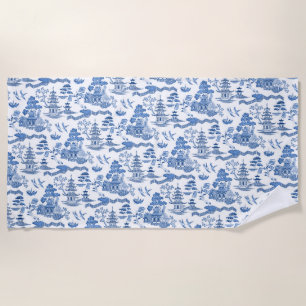 Serviette De Plage Chinoiserie Blue Willow