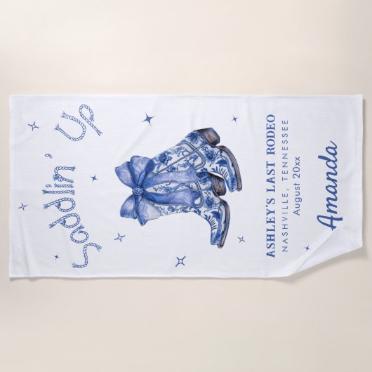 Serviette De Plage Chinoiserie occidentale, en selle pour la fête d'e (Devant)