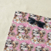 Serviette de plage Chiot (En situation)