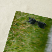 Serviette De Plage Chiot de Carlin noir (En situation)