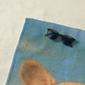 Serviette De Plage Chiot mignon de bouledogue français - photo drôle (En situation)