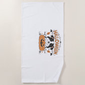 Serviette De Plage Chiot mignon en Citrouille - Illustration de chien (Devant)