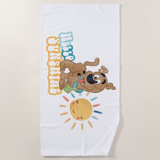 Serviette De Plage Chiot Scooby-Doo "Bonjour soleil" (Devant)