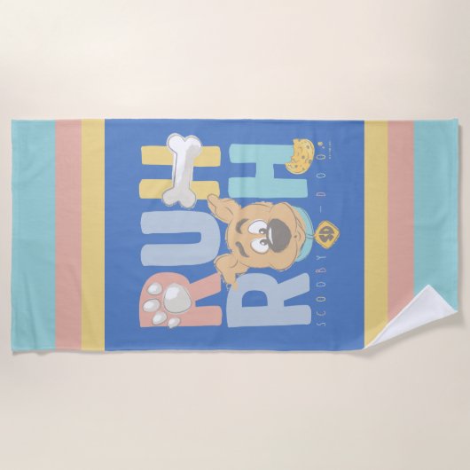 Serviette De Plage Chiot Scooby-Doo "Ruh Roh" (Devant)