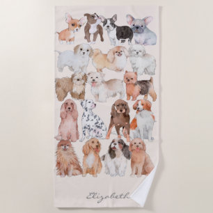 Serviette De Plage Chiots adorables mignons