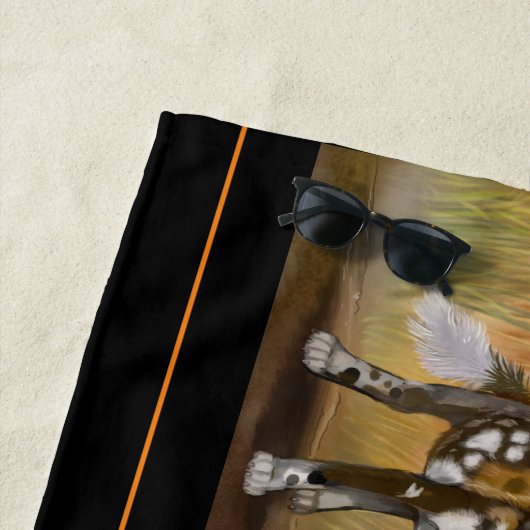 Serviette De Plage Chiots peints en Afrique (En situation)