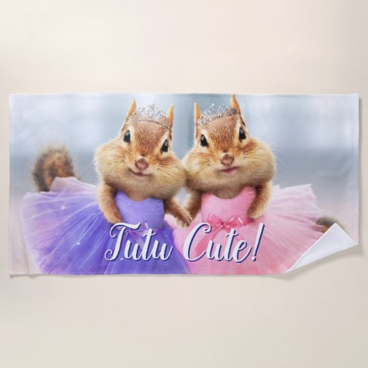 Serviette De Plage Chipmunk Ballerina Duo (Devant)