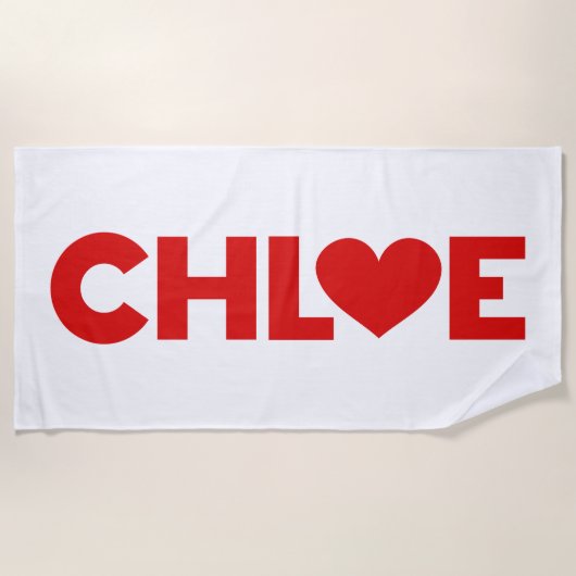 Serviette De Plage Chloe Love (Devant)
