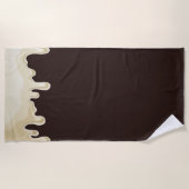 Serviette De Plage Chocolat blanc sur Chocolat foncé Brown (Devant)