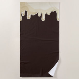 Serviette De Plage Chocolat blanc sur Chocolat foncé Brown