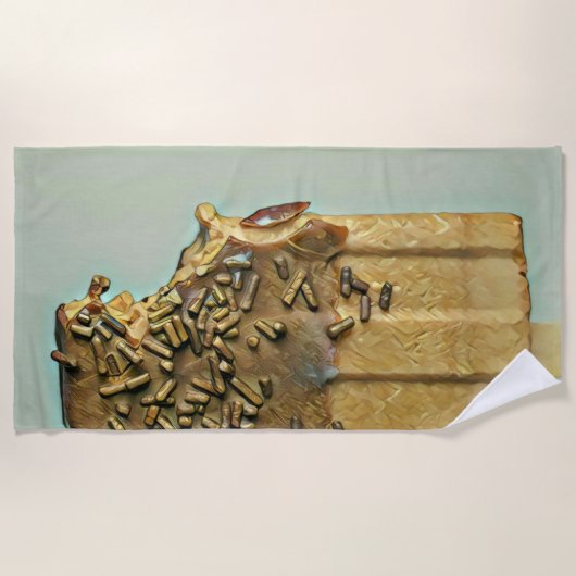 Serviette De Plage Chocolat glacé popsicle (Devant)