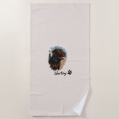 Serviette De Plage Chocolat mignon Labrador Chien - Bailey | Cadeau p (Devant)