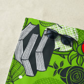 Serviette De Plage Chouette en roses rouges (En situation)