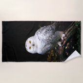 Serviette De Plage Chouette hivernale majestueuse (Devant)