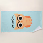 Serviette De Plage Chouette unibrow UnibrOwl | Chouette à sourcils mi (Devant)
