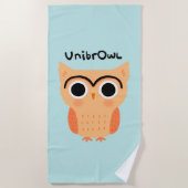Serviette De Plage Chouette unibrow UnibrOwl | Chouette à sourcils mi (Devant)