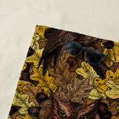 Serviette De Plage Chouettes d'automne (En situation)
