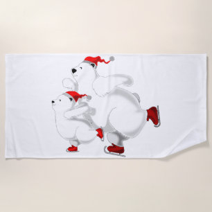 Serviette de plage Christmas Bear