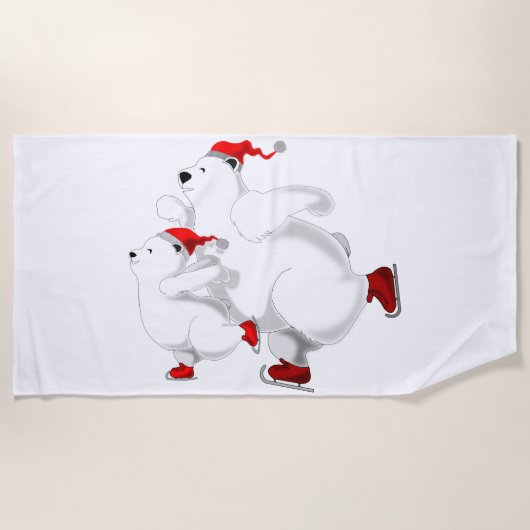 Serviette de plage Christmas Bear (Devant)