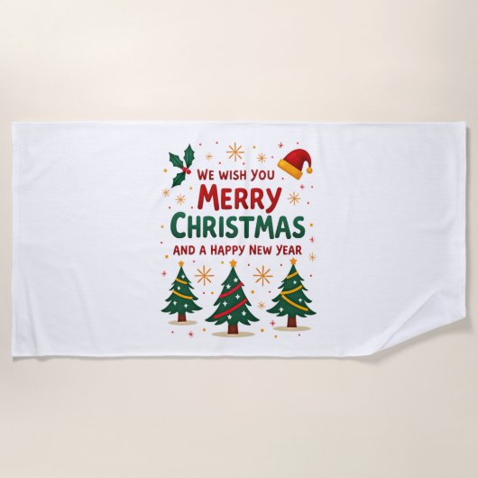 Serviette De Plage Christmas Christmas Christmas Christmas Christmas  (Devant)