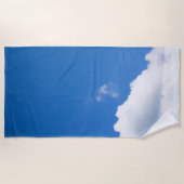 Serviette De Plage Ciel bleu avec nuages (Devant)