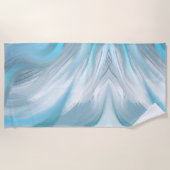 Serviette De Plage Ciel bleu et nuages Abstraits (Devant)