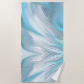 Serviette De Plage Ciel bleu et nuages Abstraits (Devant)