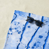 Serviette De Plage Ciel bleu Lilies encrées (En situation)