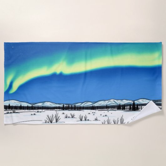 Serviette De Plage Ciel de néon (Devant)