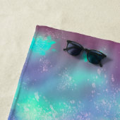 Serviette De Plage Ciel nocturne - Lumières néon (En situation)