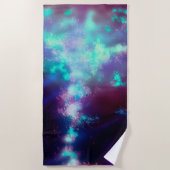 Serviette De Plage Ciel nocturne - Lumières néon (Devant)