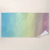 Serviette De Plage Ciel Ombré Rose (Devant)