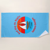 Serviette De Plage Ciel Rouge À Night Sailers Delight - Voile (Devant)