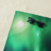 Serviette De Plage ciel vert (En situation)
