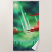 Serviette De Plage ciel vert (Devant)
