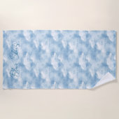 Serviette De Plage Cieux bleus Nuages   (Devant)