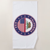 Serviette De Plage circle design, (Devant)