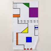 Serviette De Plage Circuits de Bauhaus (Devant)