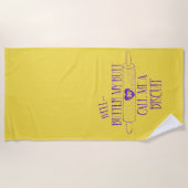 Serviette De Plage Citation amusante : Beurre mon beurre : Appelez-mo (Devant)