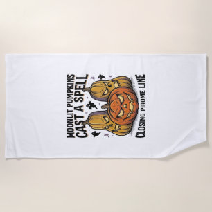 Serviette De Plage Citation de citrouille d'Halloween Jack O Lantern
